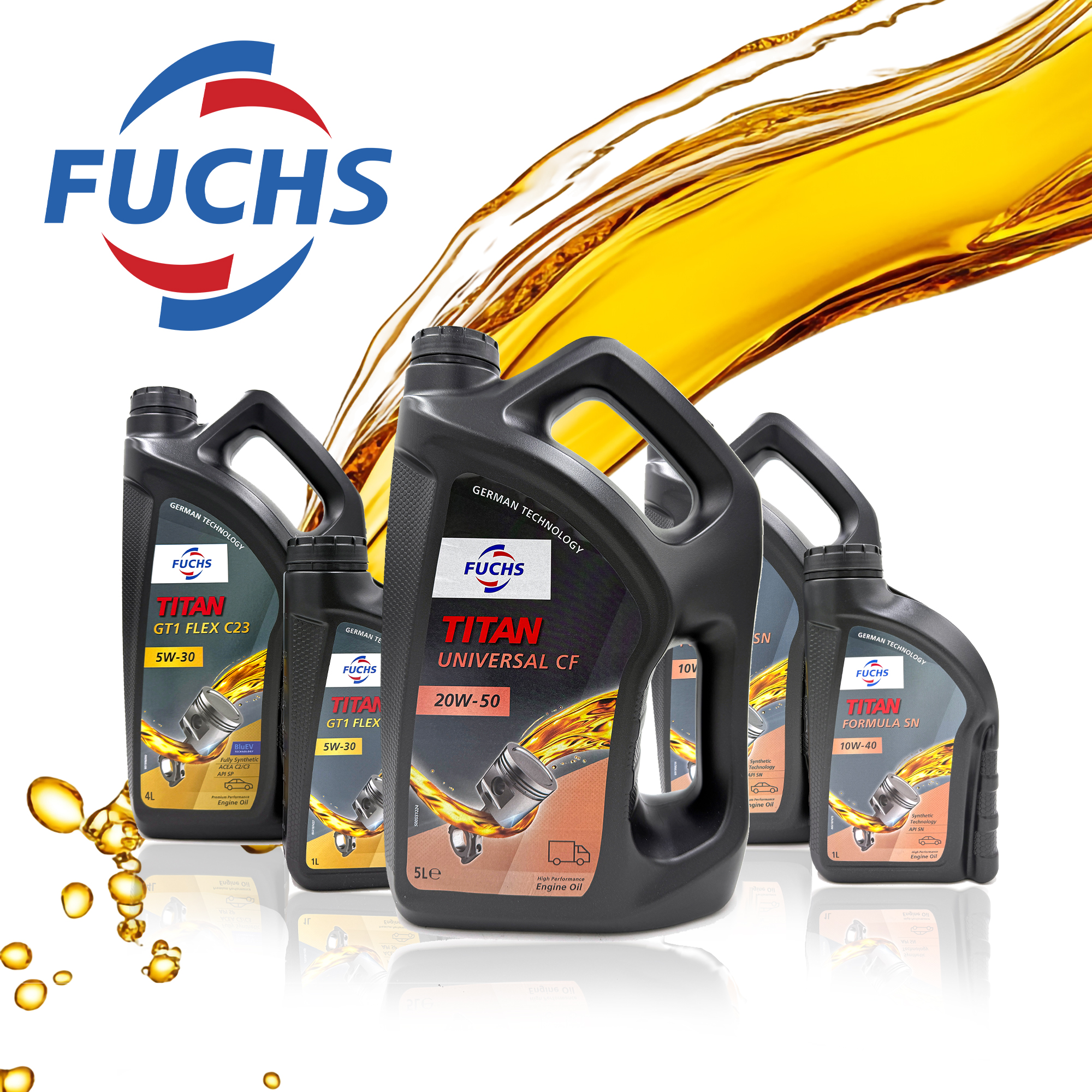 FUCHS TITAN ENGINE OIL FULLY SYNTHETIC TITAN FOR GASOLINE / DIESEL ...