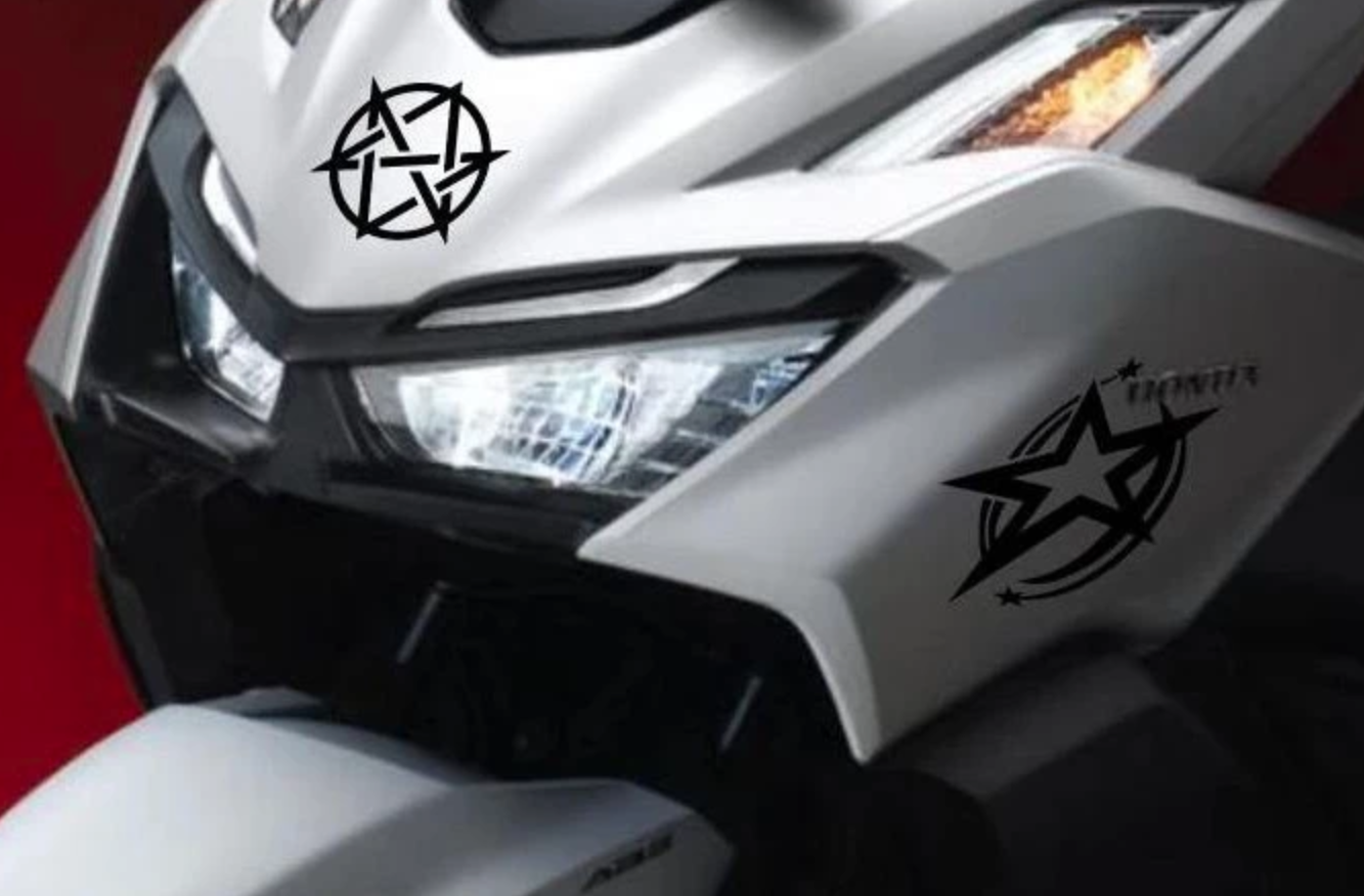 STAR Sticker Vinyl Waterproof Motorcycle Decals Cutout Stars Indo ...