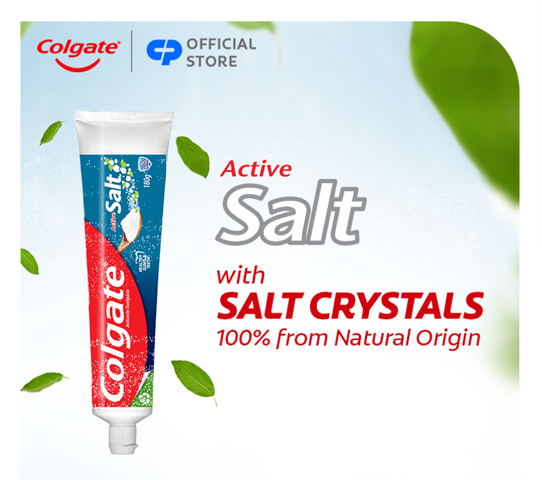 Colgate Active Salt Toothpaste with Salt Crystals 175g x2 | Shopee ...