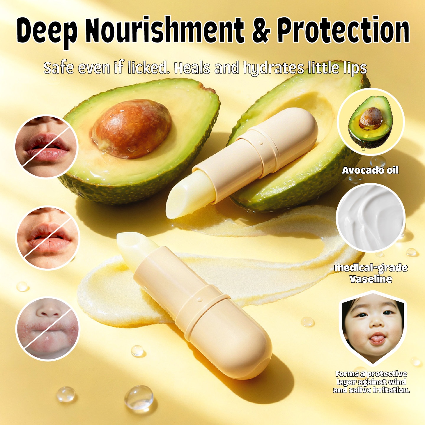 Hegerbaby Lip Face Balm & Lip Gloss Moisturizing Nourishing Non Sticky ...