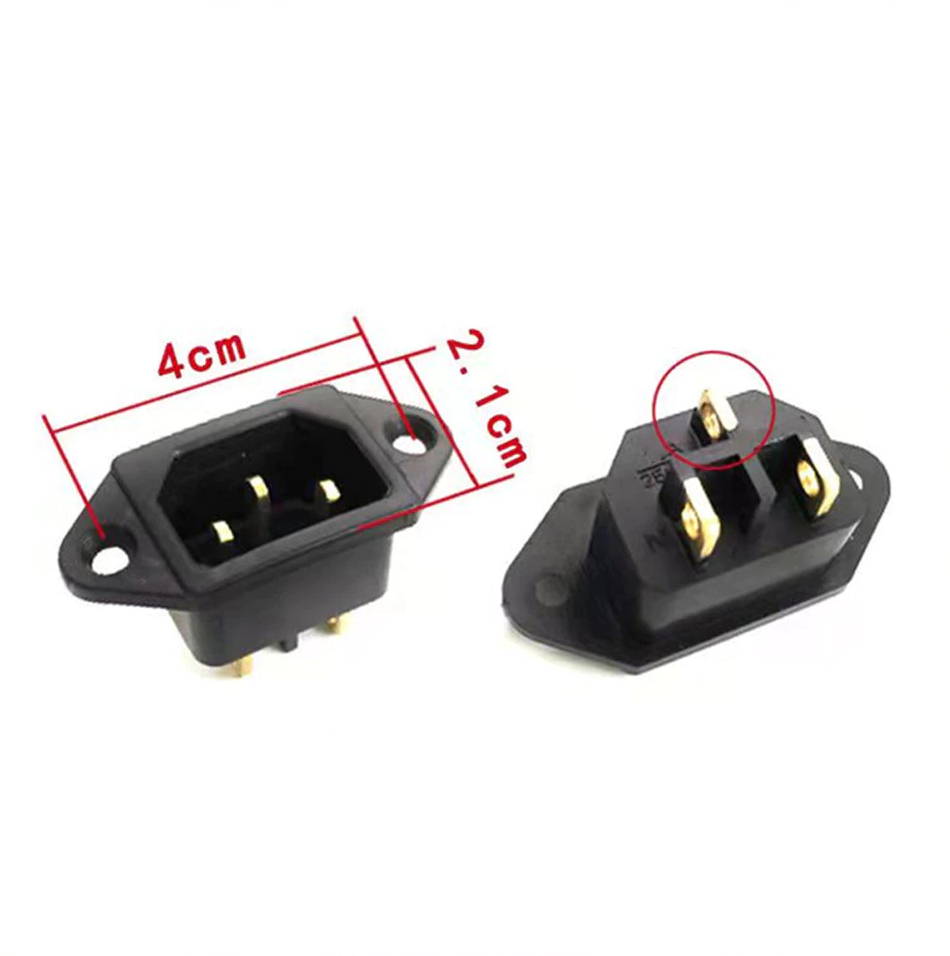Universal Rice Cooker Parts AC Power Socket 3 Prong 16A Parts 3Pins ...