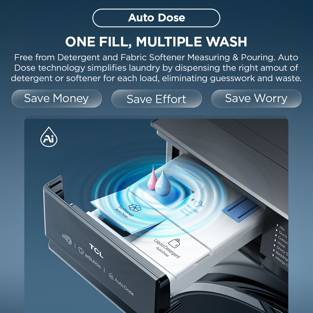 TCL 12KG Inverter Front Load Washing Machine TWD120-C682DG (Washer ...