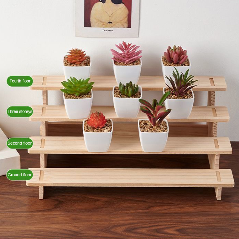 3/4 Layer Wood Ladder Rack Desktop Storage Rack Jewelry Party Cake ...