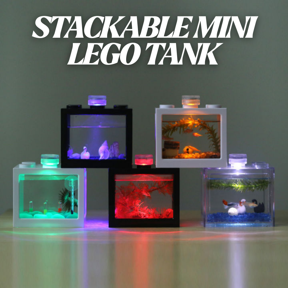 Stackable Mini Leg0 Betta Tank Aquarium Betta Fish Fighting Curved ...