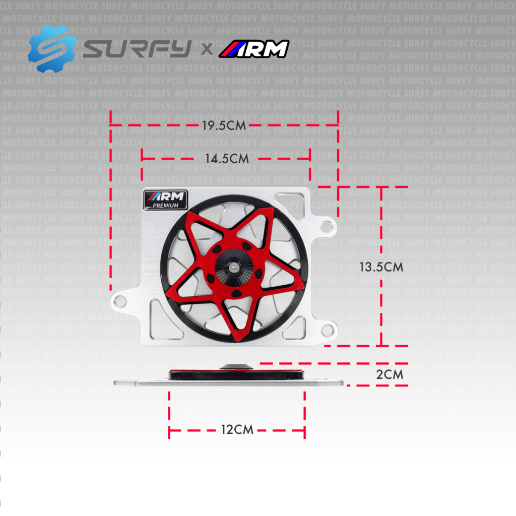 ARM Star Spinner Radiator Cover V3 Metallic Finish Design Full Alloy ...