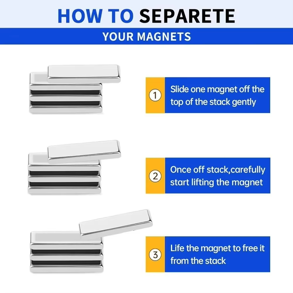 10PCS Rectangular Neodymium Magnets 20x10x2mm Strong Refrigerator ...