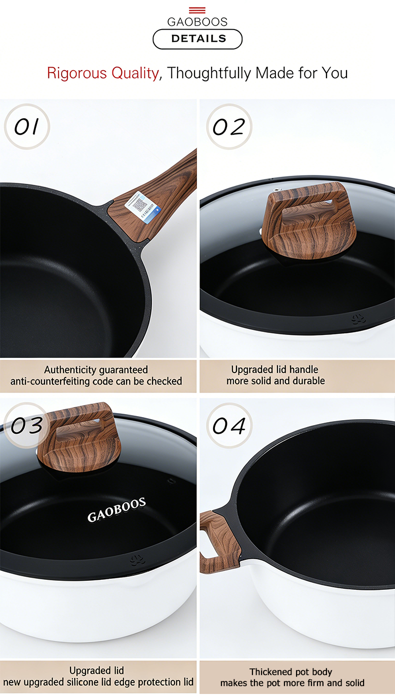 Gaoboos Cookware Set Non-Stick Frying Pan/Wok/Soup pan Induction Cooker ...