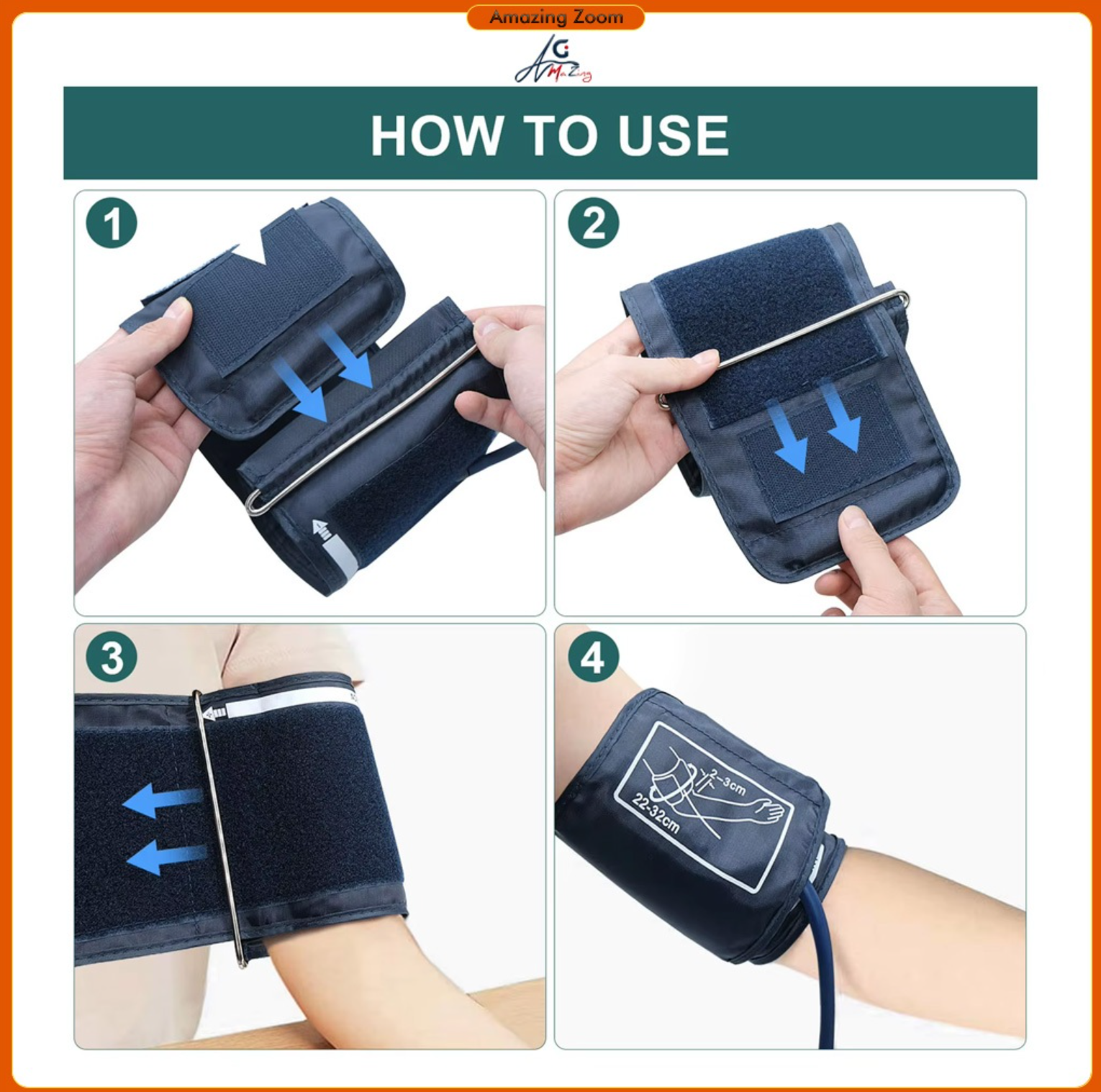 Automatic Upper Arm BP Machine Blood Pressure Monitor Large Button No ...