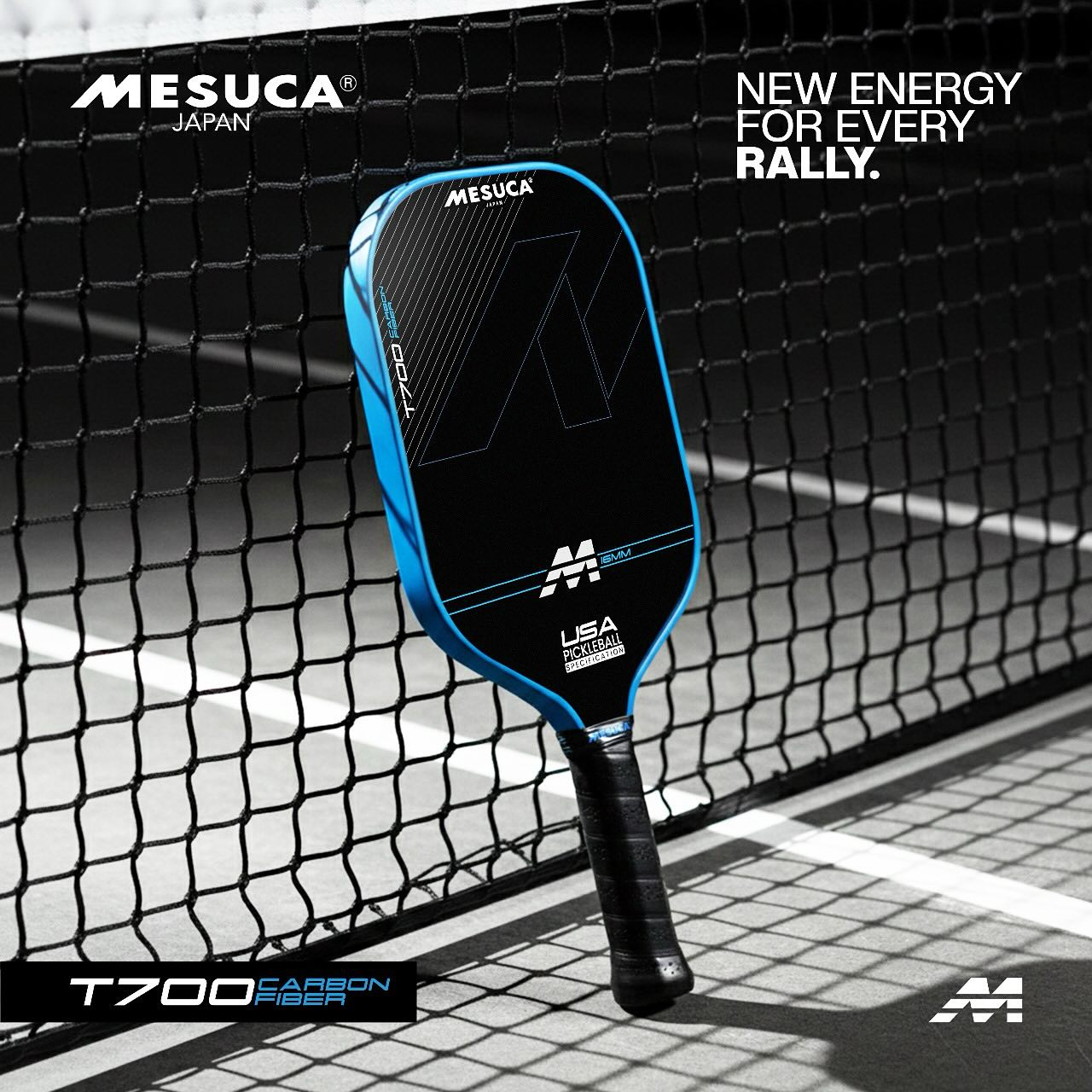 Mesuca Japan Sports Carbon Fiber Pickleball Paddle 16mm Pro Racket MES ...