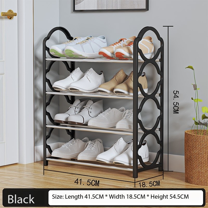 4 layer steel shoe rack and slippers shelf organizer durable shoe ...