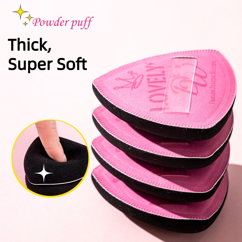 DW 2pcs/set Lovely Powder Puff Set [ Thickened Fit Makeup Fixing ] Wet ...
