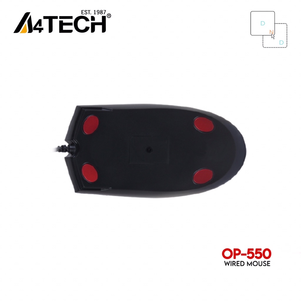 A4TECH V-Track OP-550 Optical Wired Mouse USB Wheel Mice 1200 DPI ...