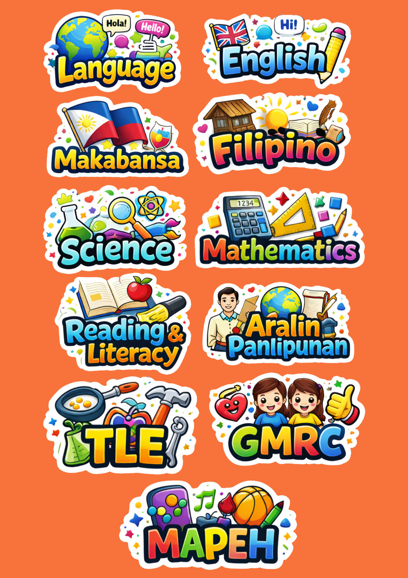 Subject label sticker for notebook | Shopee Philippines
