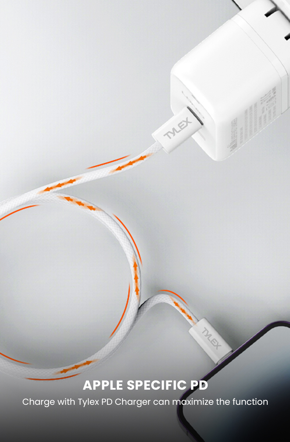 TYLEX XC43 USB-C to USB-C Data Cable 65W Fast Charging Power Delivery ...