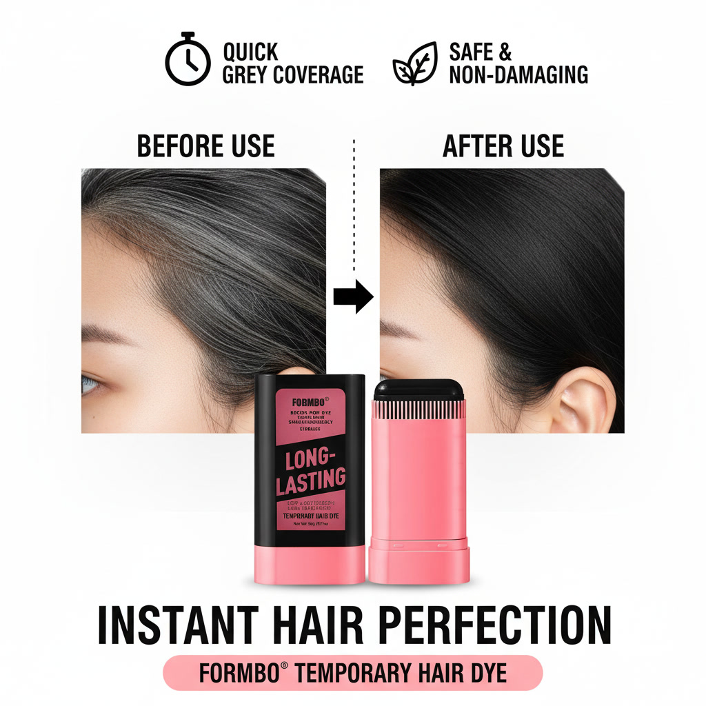 FORMBO Hair Dye Stick Temporary Covers Gray Hair Long Lasting Sweat ...