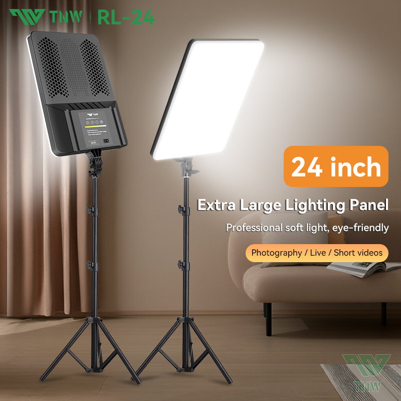 TNW 24Inch LED Video Panel Light Studio Light with Tripod Photography ...