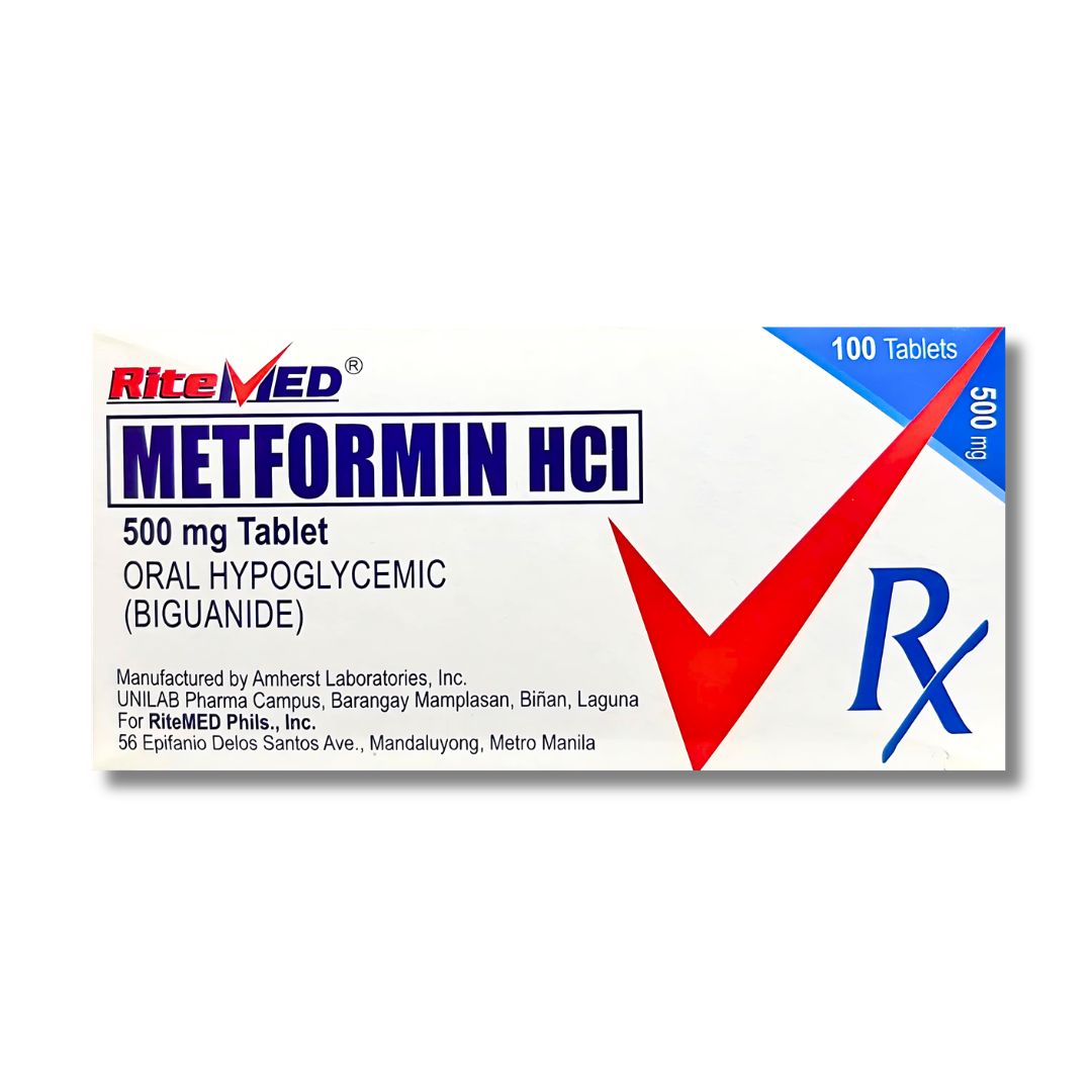 RX: RITEMED Metformin 500mg - 1 Box x 100 Tabs | Shopee Philippines