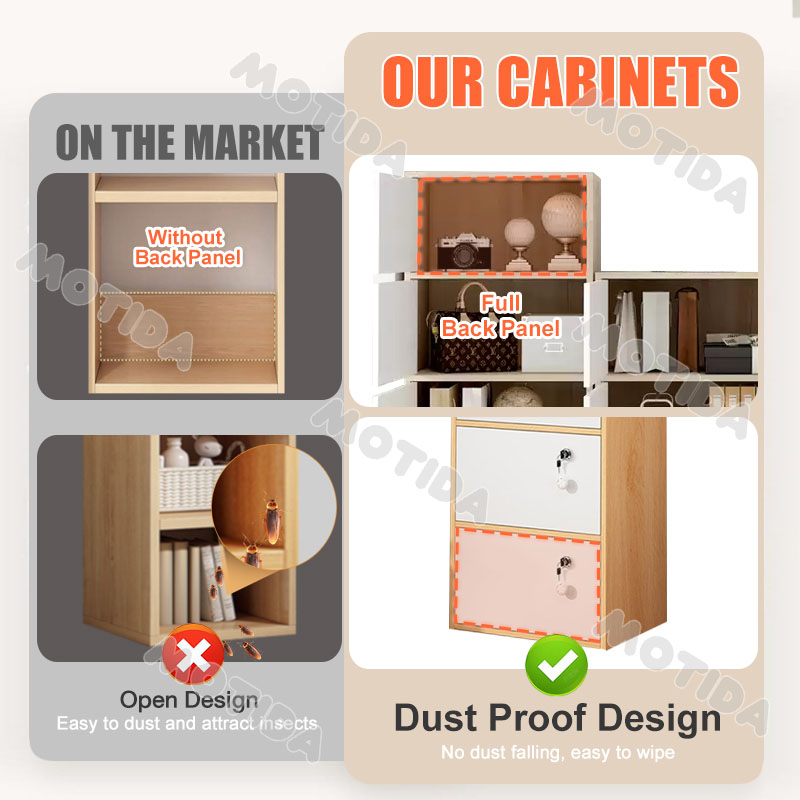 6/5 Layer Locker Wood cabinet Modern Minimalist Bedroom Living Room ...