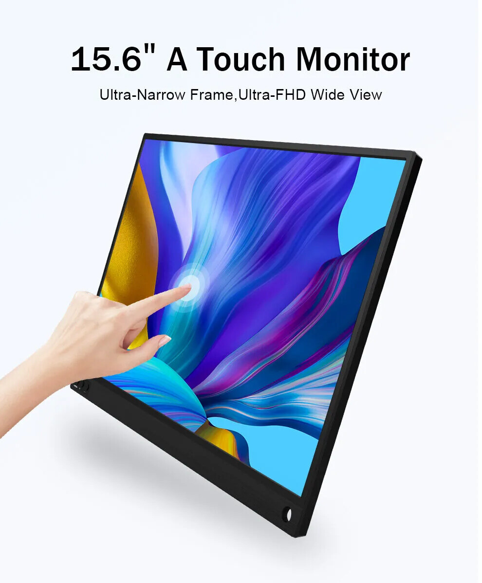 EXPOSE Portable Monitor Touch Screen for laptop 15.6inch Ultra-Thin for ...