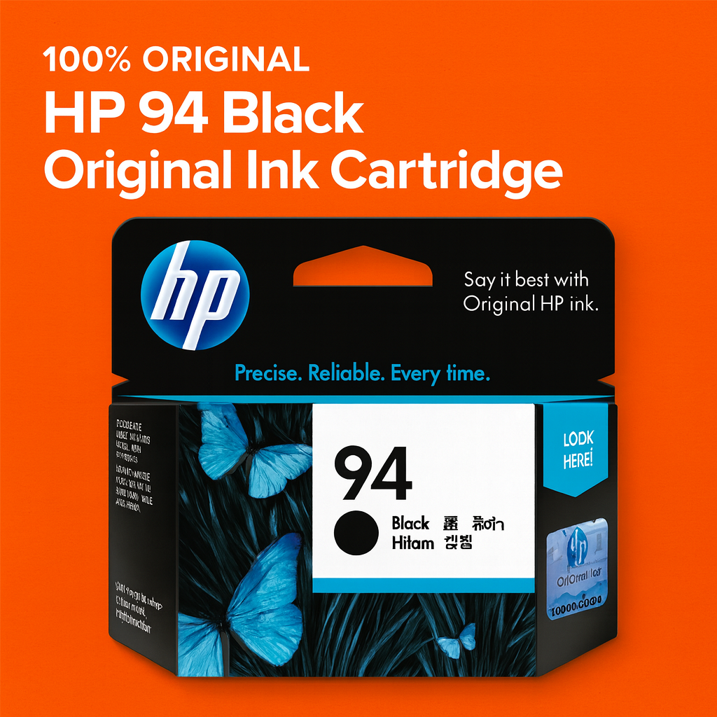 HP 94 Black Ink Cartridge Original | For Deskjet, PSC, Photosmart ...