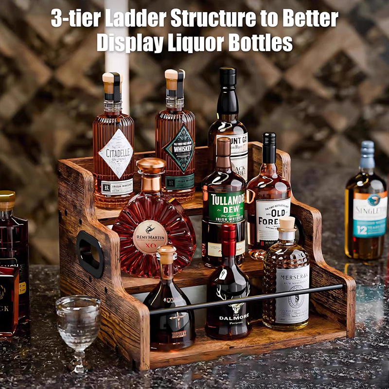3 Layers Coffee Syrup Rack Organizer Spice Rack Pump Rack Wine Storage ...