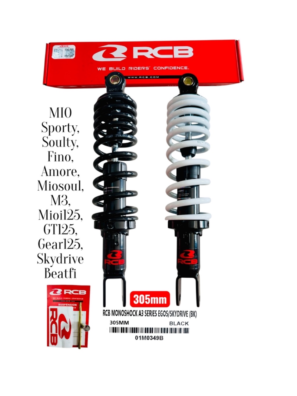 RCB SHOCK A3 SERIES 305mm MIO,SOULTY,SPORTY,AMORE,MIOSOUL,M3,MIOI125 ...