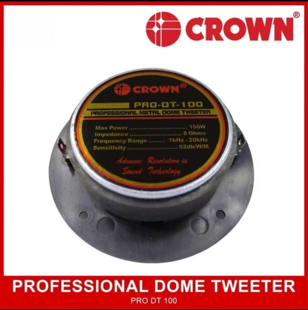 Crown Pro-DT-100 Metal Dome Tweeter per Piece | Shopee Philippines