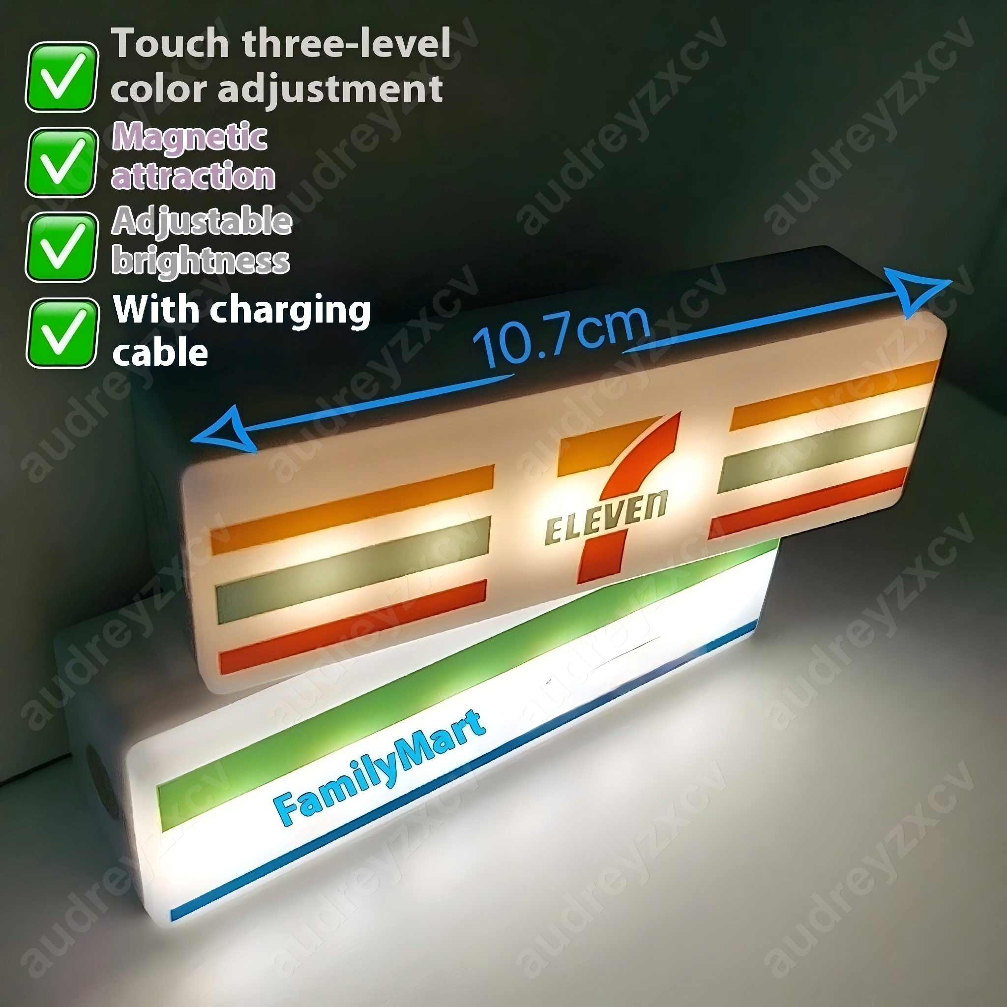 711 Family Mart Magnetic Convenience Store Luminous Stickers Fridge ...