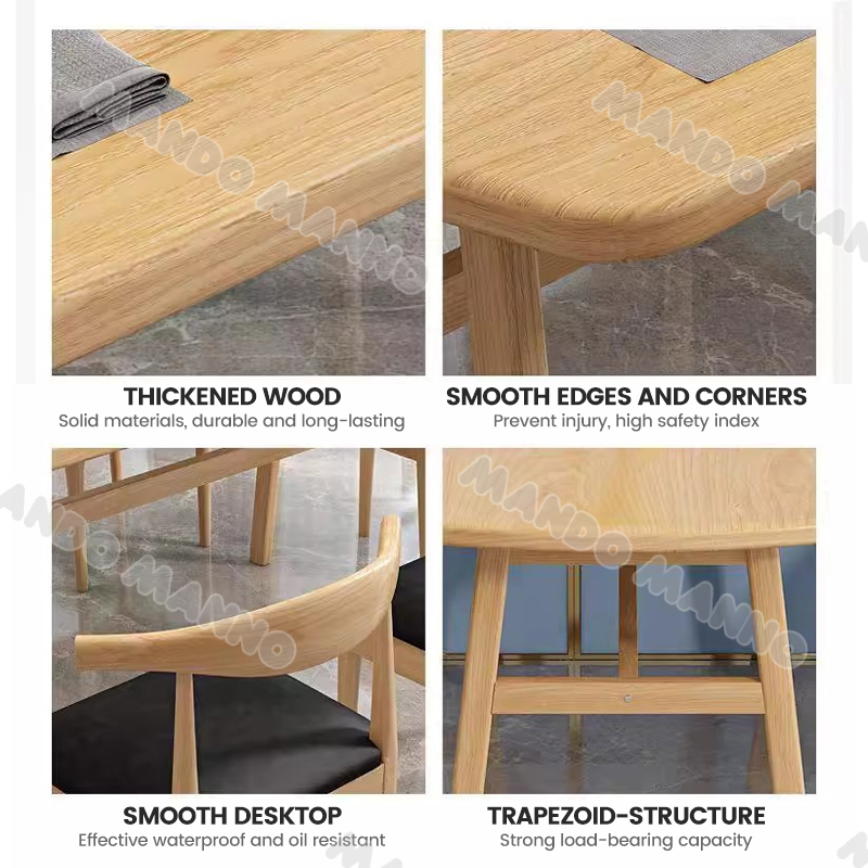 Nordic Solid Wood Table Home Solid Wood Dining Table And Chair Set ...