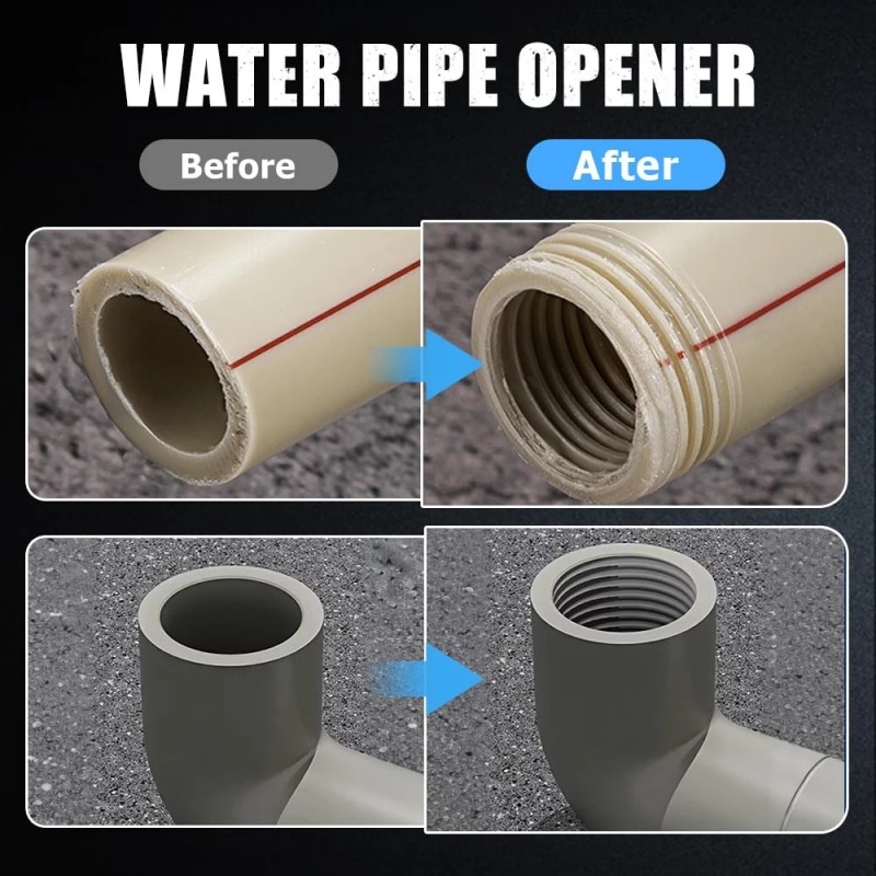 Internal and External Thread PVC Pipe Threader Kit Pipe Threading Tool ...