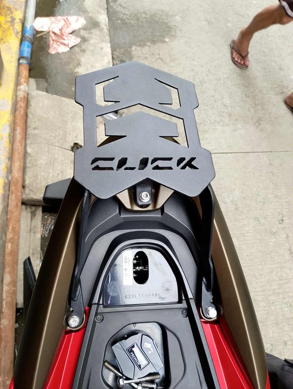 DC monorack honda click 125 / 150 v1, v2, v3 & v4 bend top box bracket ...