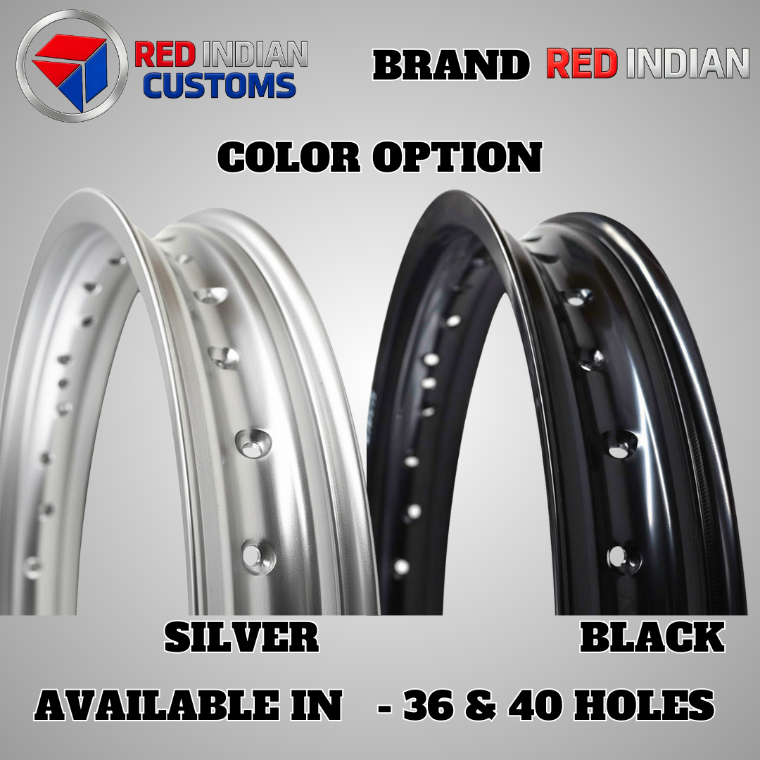 Aluminum Alloy Motorcycle Rims 19 Width -1.85 2.50 Black & Silver 36 ...