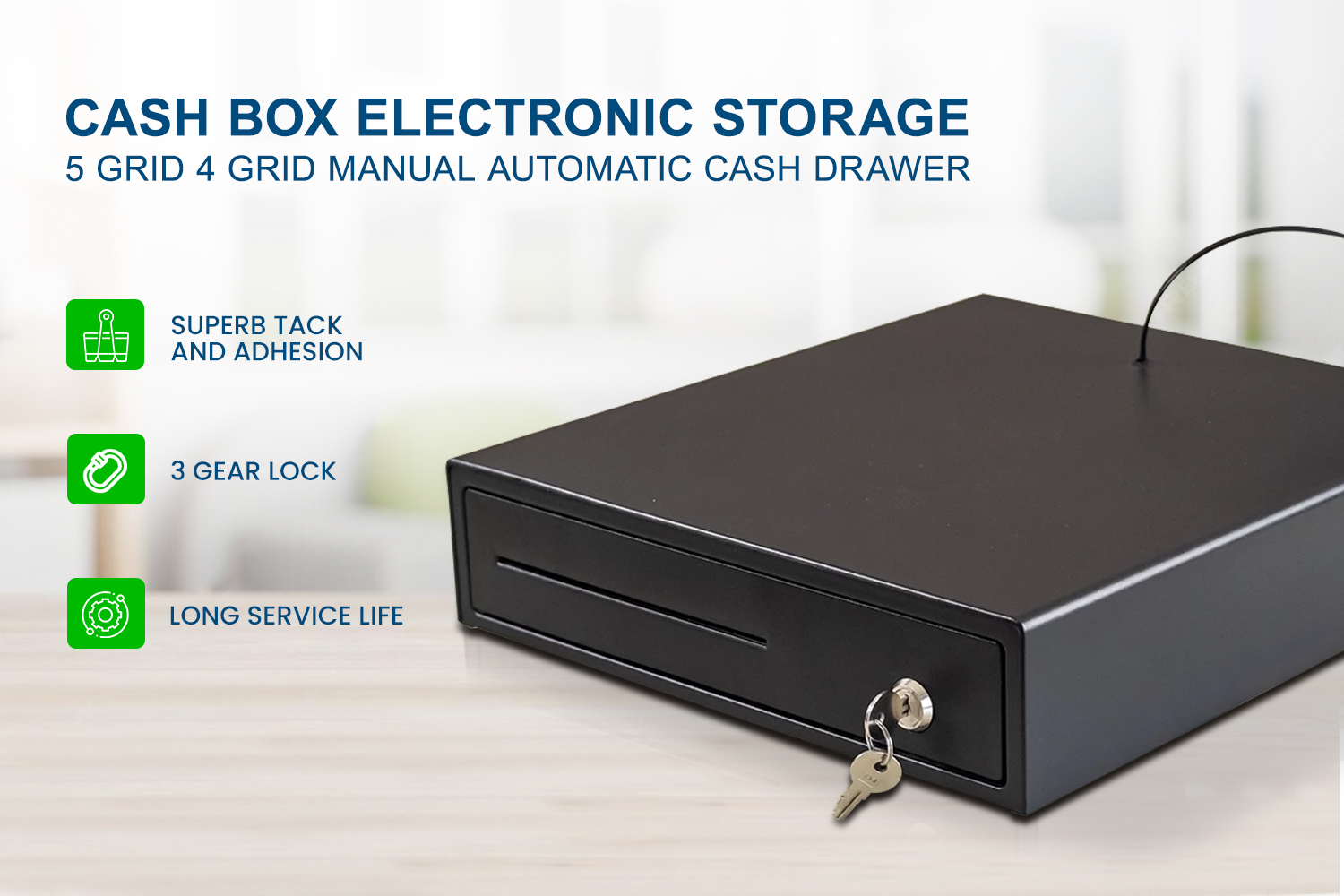 POS Cash Box Electronic storage 5 grid 4 grid manual automatic cash ...
