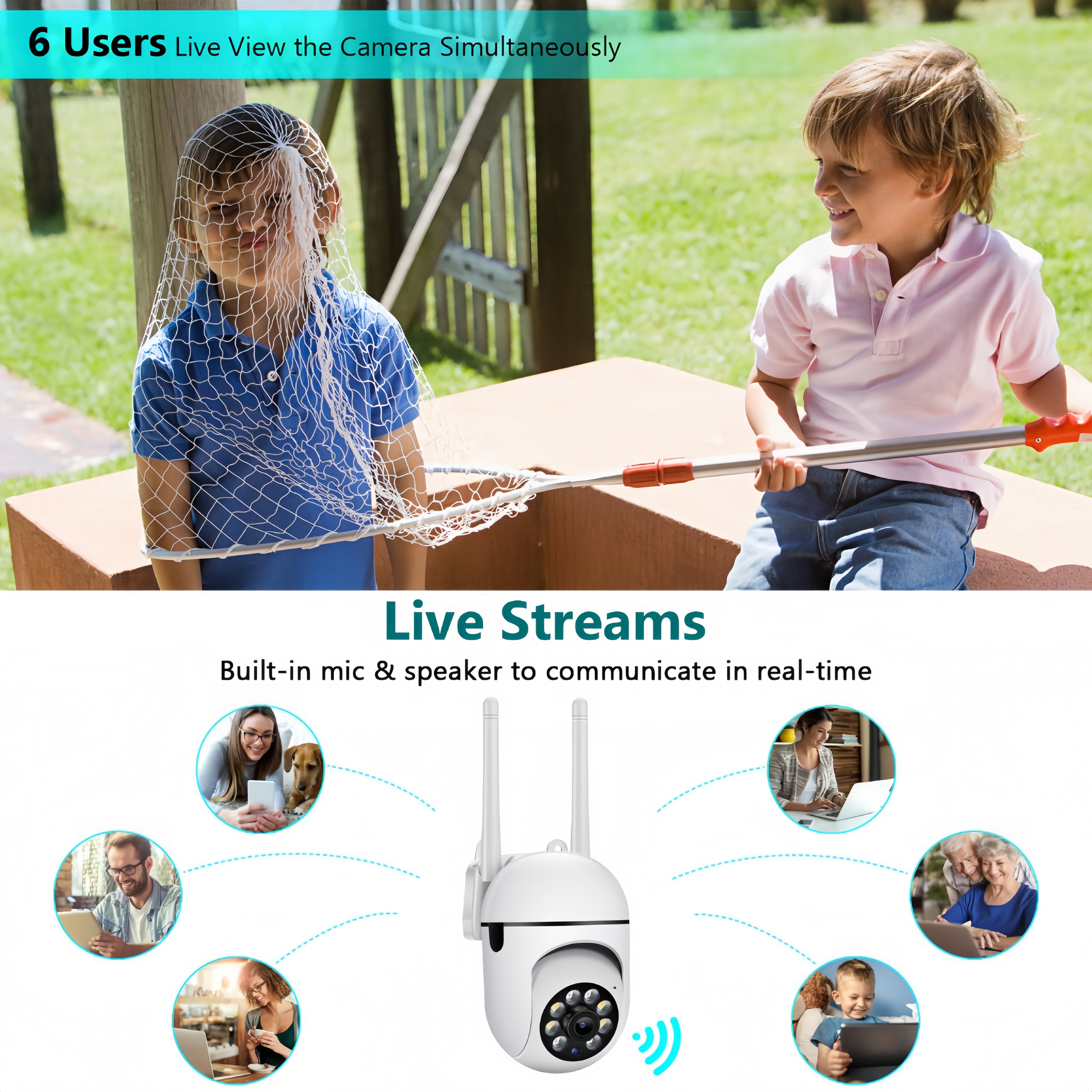 【Bestselling model】CCTV Camera Waterproof 1080P WIFI Wireless 360 Auto ...