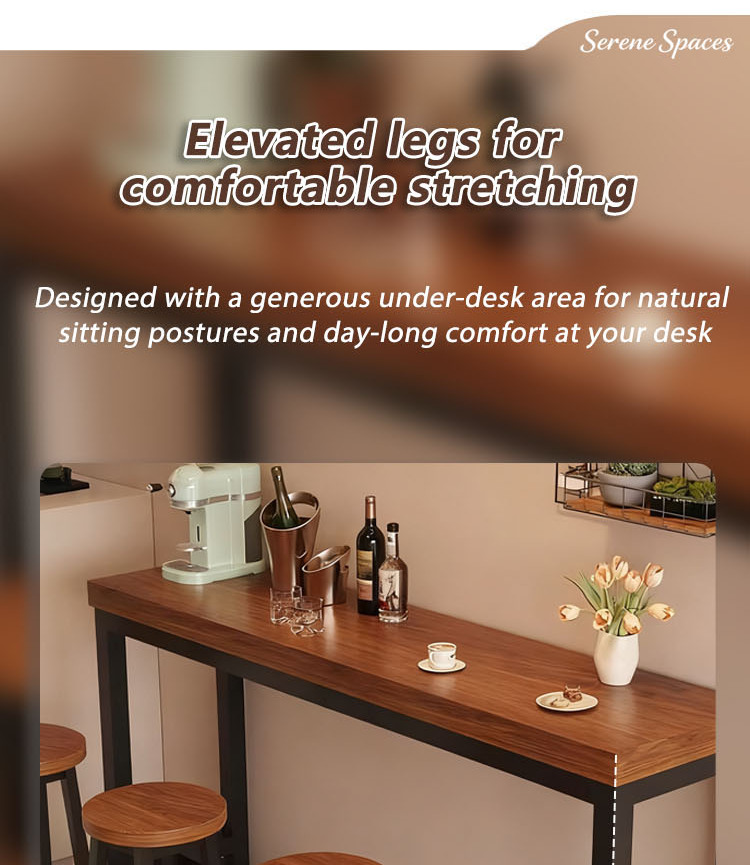 𝐒𝐒 Bar Table 180cm Waterproof High Long Table With Stools Set Living ...