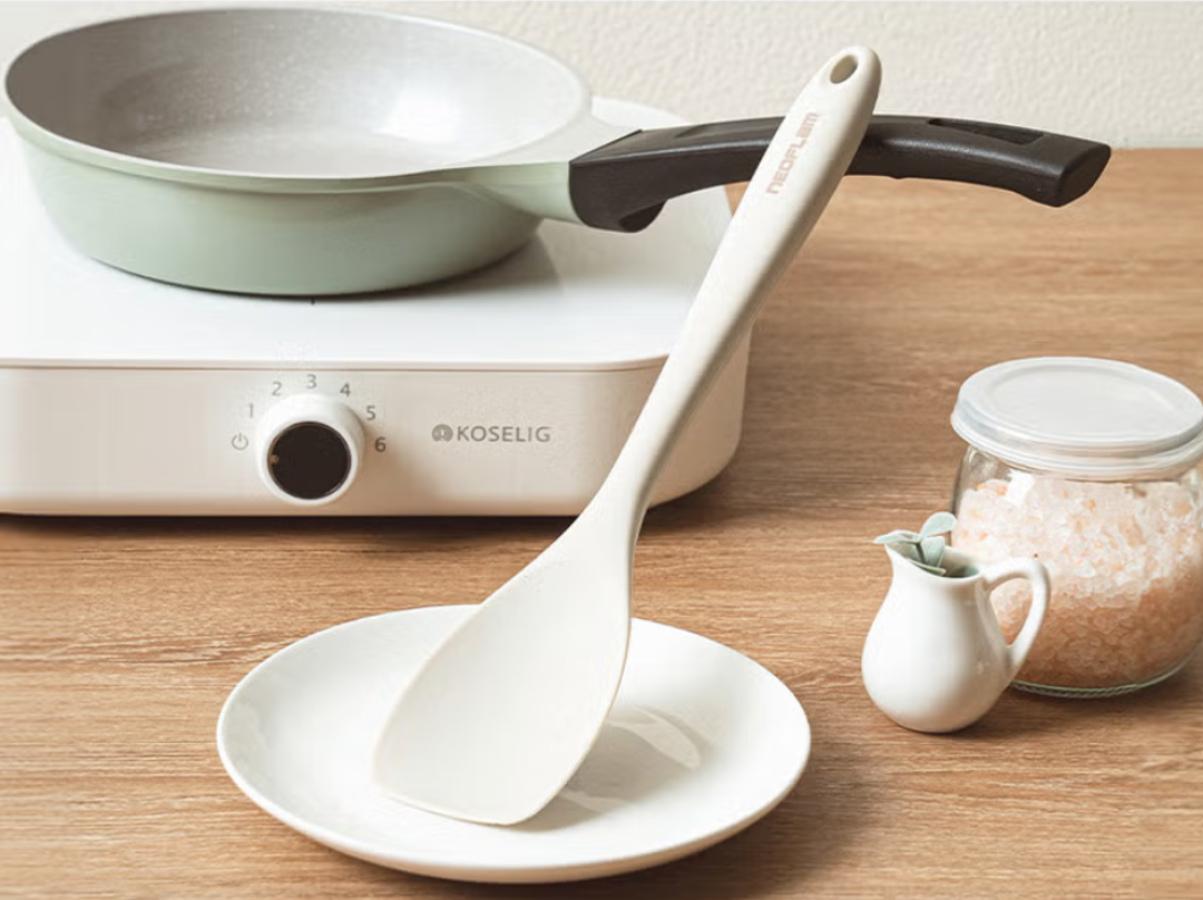 SILICONE COOKING SPOONULA - GRAYISH WHITE SPATULA | Shopee Philippines