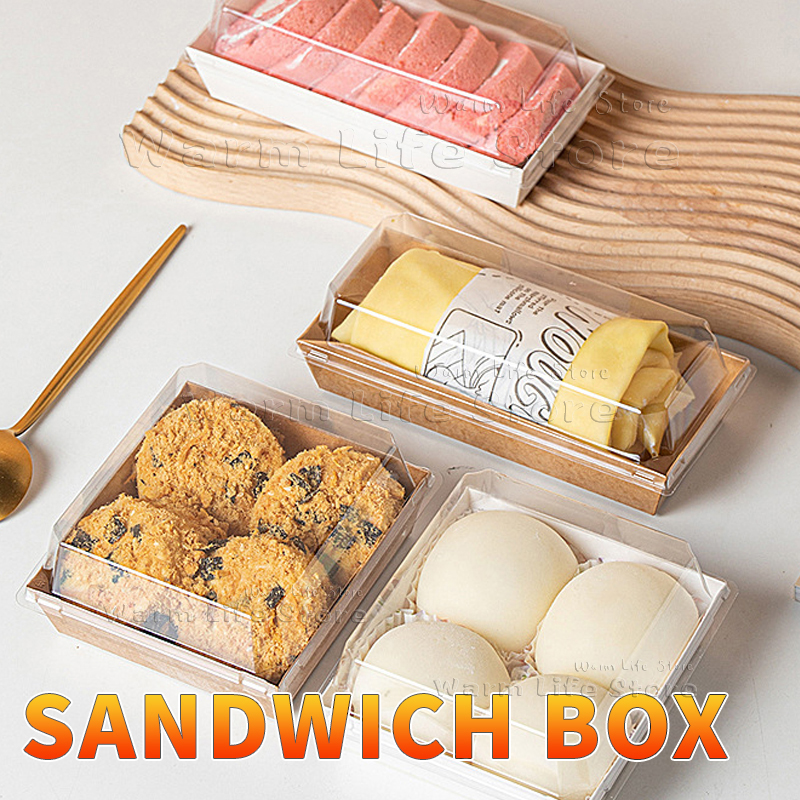 Thicken Sandwich Box Food Grade Square/Rectangle With Lid Cake Box ...