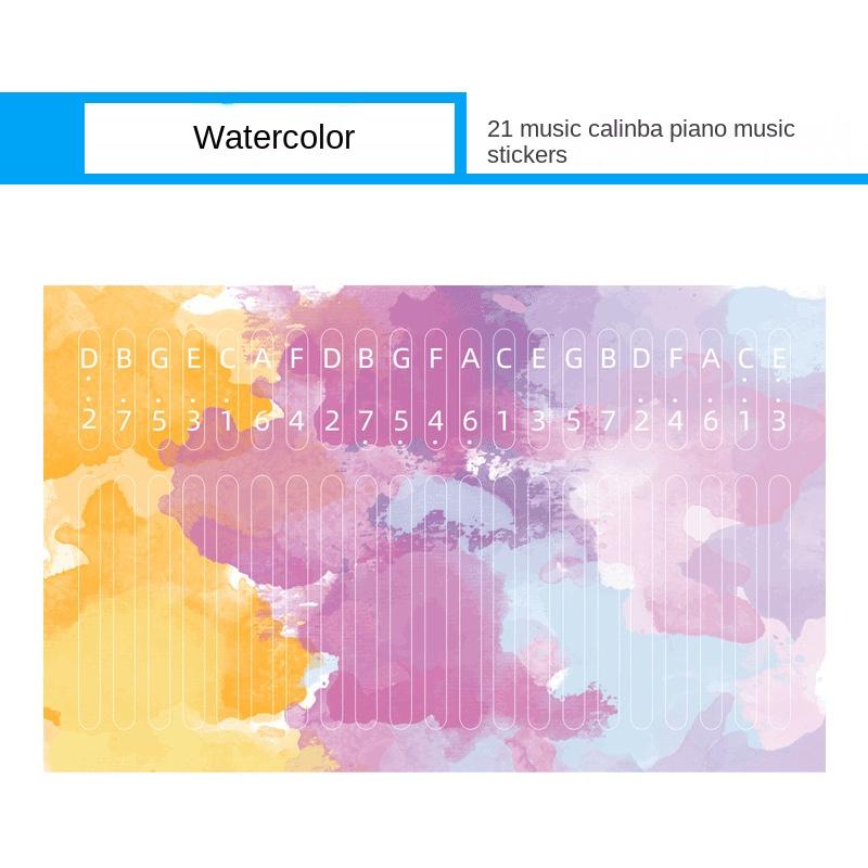 kalimba notes sticker thumb piano finger pinao colorful sticker ...
