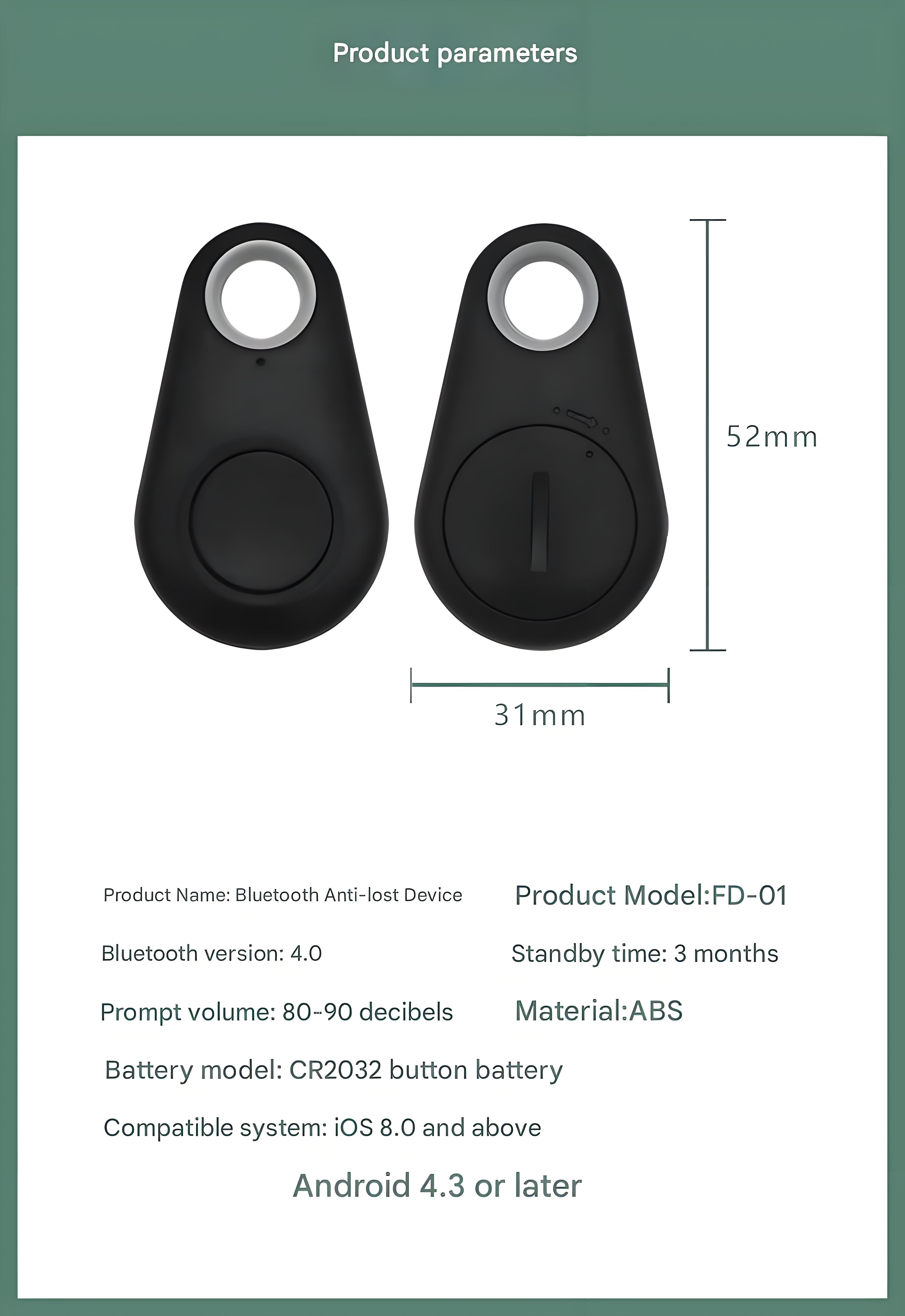 Smart Anti-Lost Bluetooth Key Finder Mobile Phone Lost Alarm Bi ...