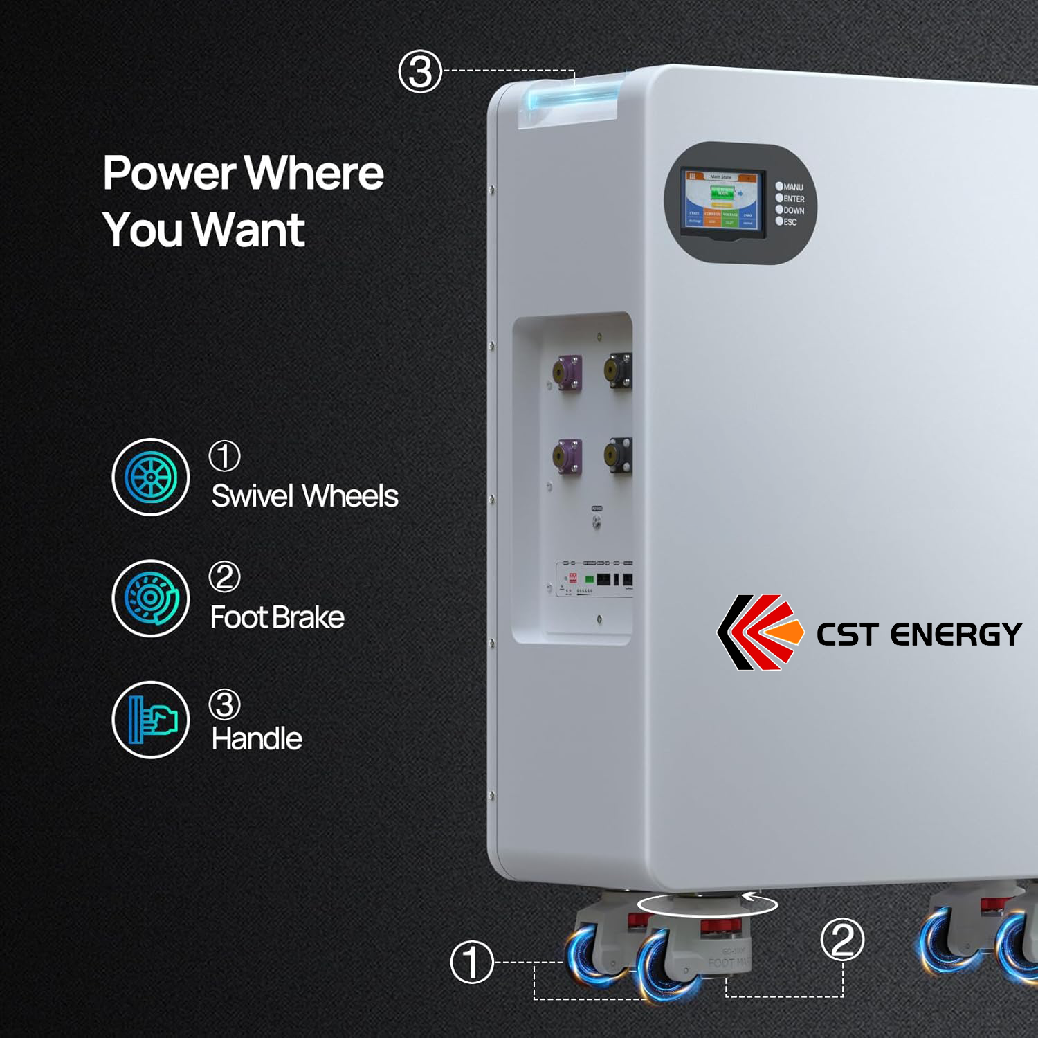 CST ENERGY Lifepo4 Battery 48V 300AH 14336Wh Solar Battery Lithium ...