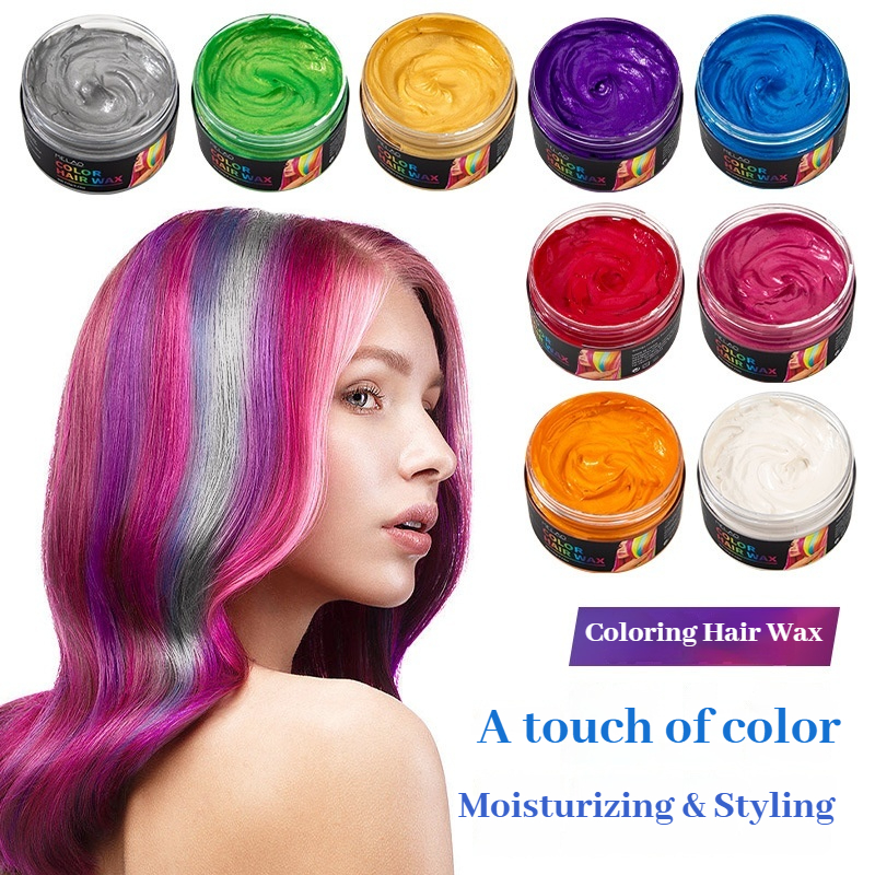 5 Color Temporary Hair Color Wax Washable Hair Dye 120g Professional ...