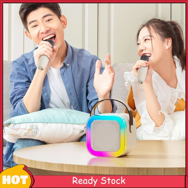 K12 Mini Karaoke Wireless Speaker Bluetooth Microphone Portable Home ...
