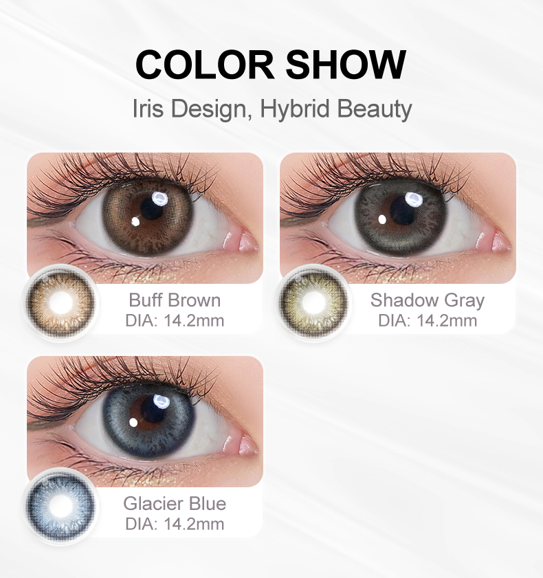 Magister Blush Girl Contact Lens With Solution Buff Brown Shadow Gray ...