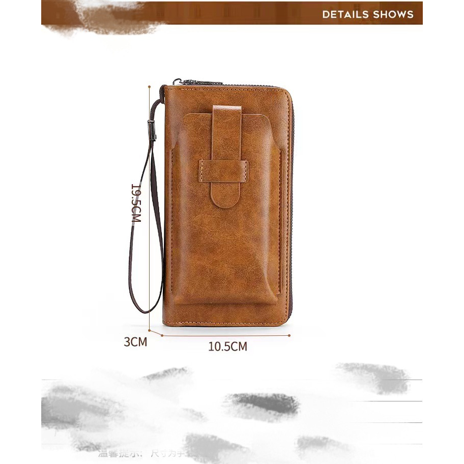 HYM SHOP#8036 Men's Long Wallet Multi Card Holder Cash Purse Clutch Bag ...