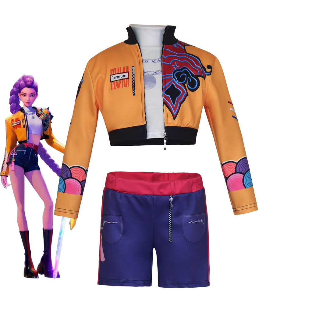 Anime KPop Demon Hunters Rumi Zoey Cosplay Costume Mira Uniform Huntrix ...
