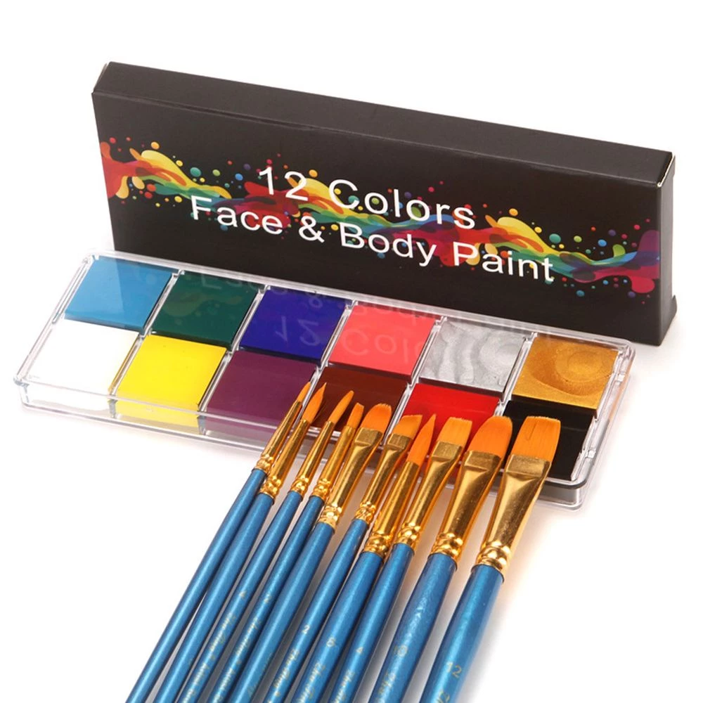 Face Body Paint Set 12 Colors Professional Makeup Palette Safe ...