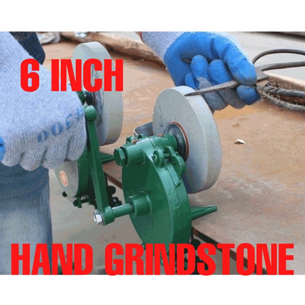 6 Inch Hand Grinder Grindstone for Polishing and Sharpening Blades and ...