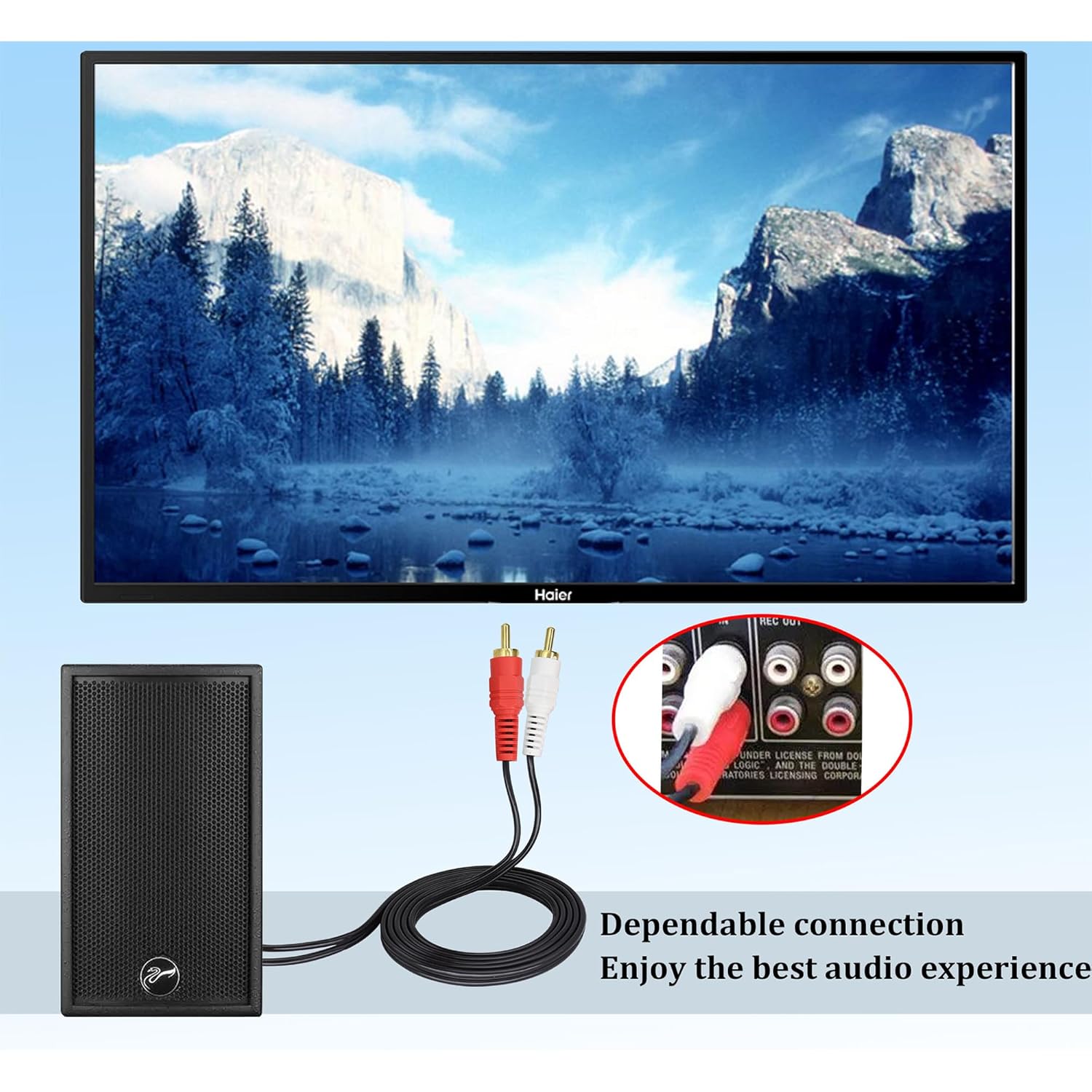 2RCA Male to 2RCA Male Audio Video Extend AV Cable for Computer DVD CD ...