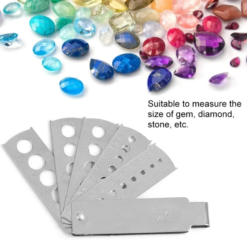 Diamond Measuring Gauge Gemstones Weight Sizer Aluminum Tool Jewelry ...