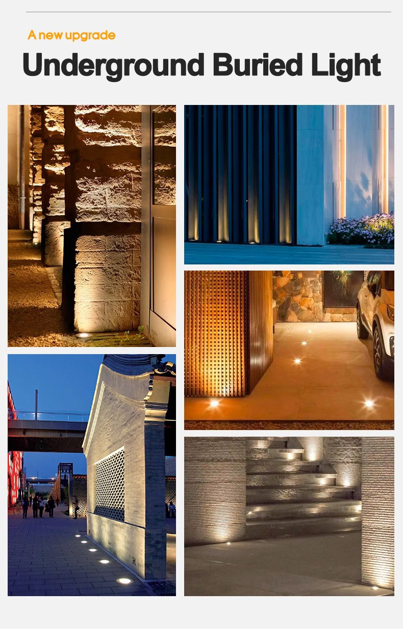 RGB LED Underground Lamp Stainless Floor Lighting IP67 Waterproof ...